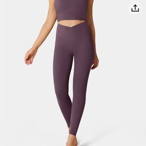 Cloudful Crossover Pocket Plain Leggings medium NWT